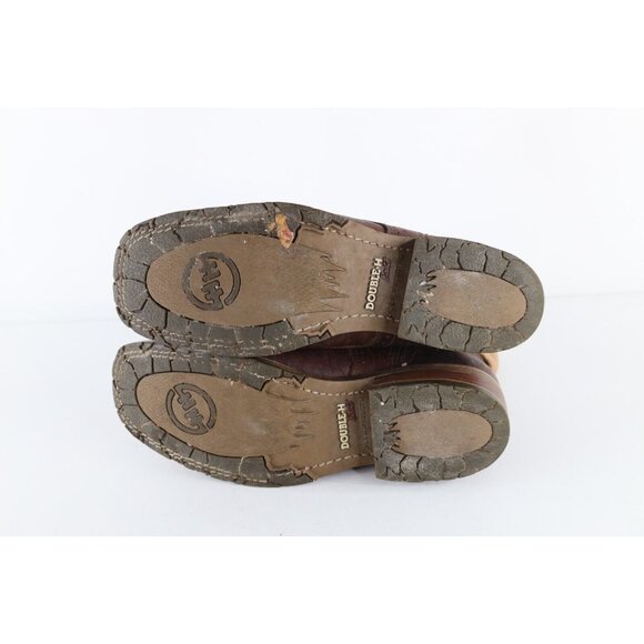 Vintage Double H Mens 9 D Distressed Steel Toe Tribal Leather Cowboy Boots USA main image 7